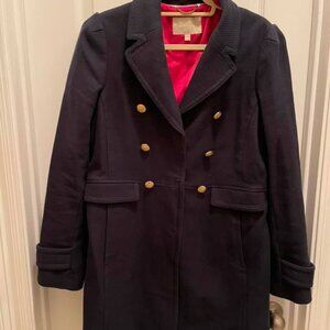 Navy Banana Republic Pea Coat with Gold Buttons - Large